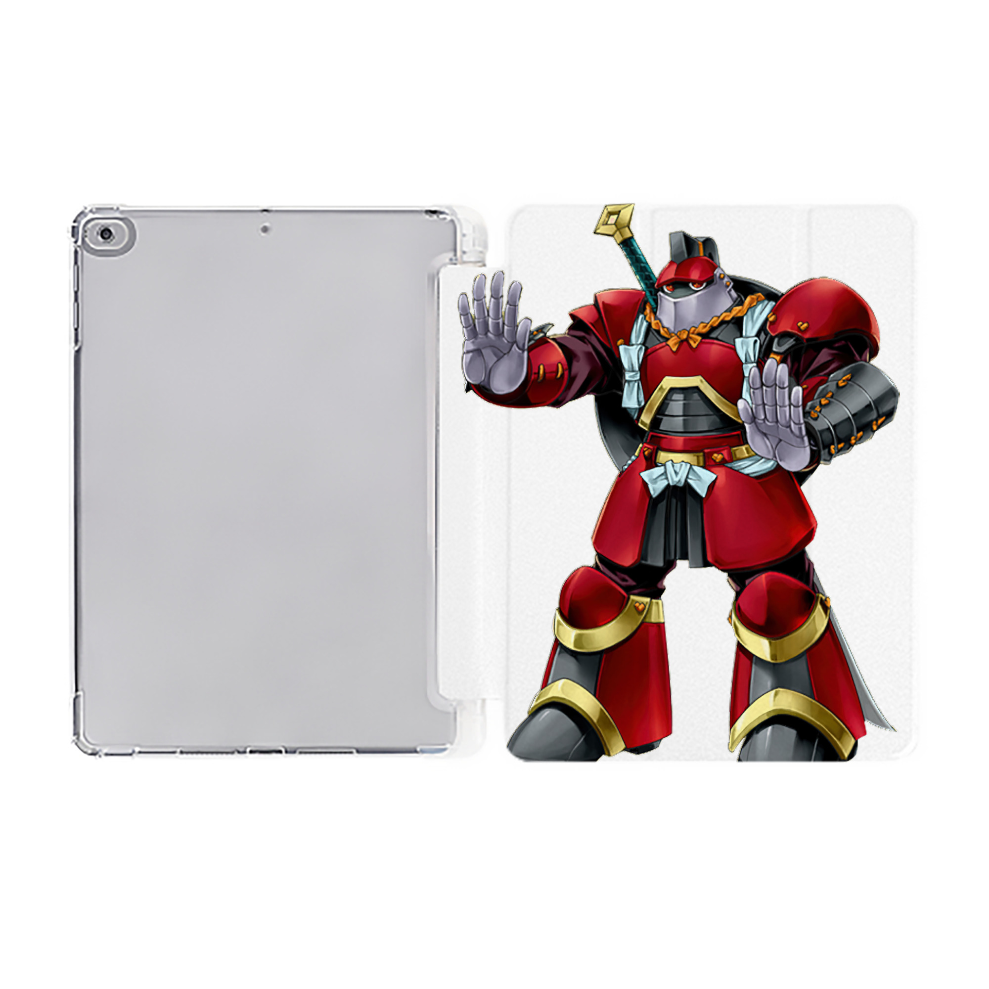 （画像用） 遊☆戯☆王 Yu-Gi-Oh! IPad ケース ペン収納付き 三つ折りスタンド PUレザー×シリコン 対応機種9.5/10.5/10.9インチ